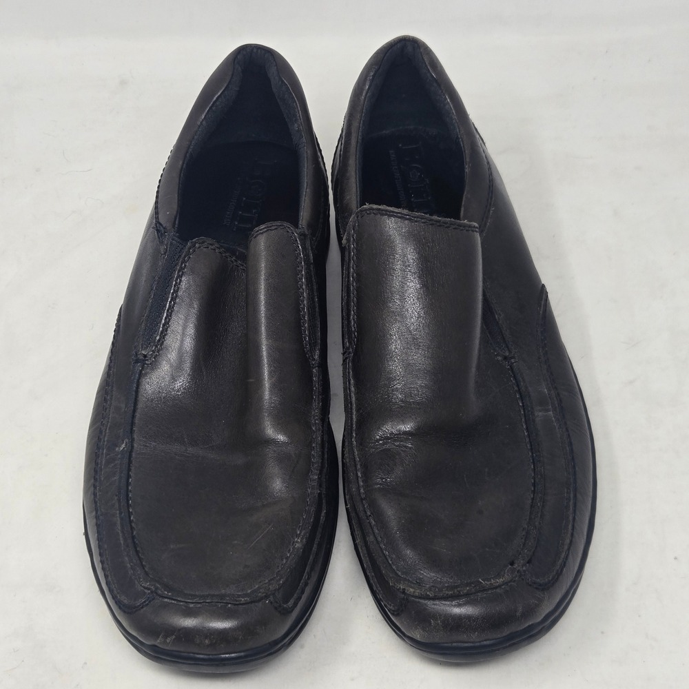 Born Mens Slip On Loafers Leather Moc Toe Shoes Dark Brown Black M3455 10.5 44.5 - Picture 5 of 10